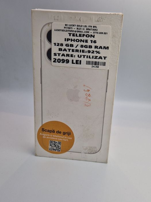 Iphone 16 128 GB Bat 92 cod 24150