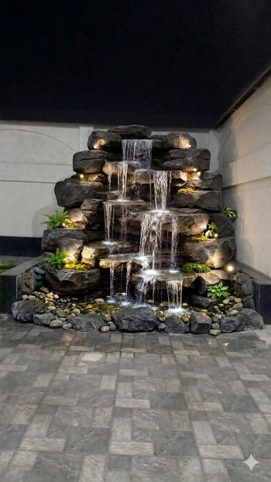 Декоративный искусственный камень,водопад