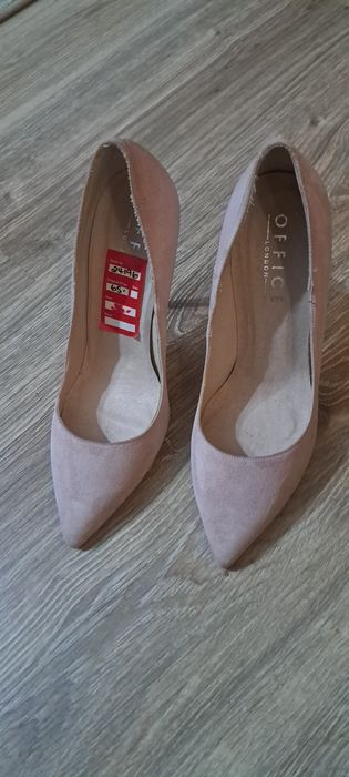 DUNE нови розови велурени обувки с ток