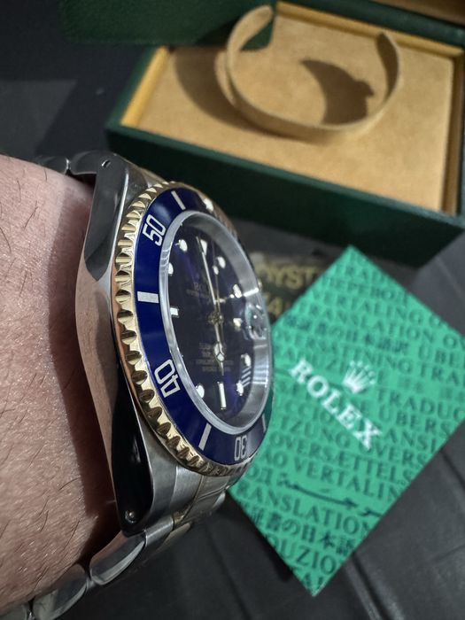 Rolex Submariner Date 18k gold blue dial