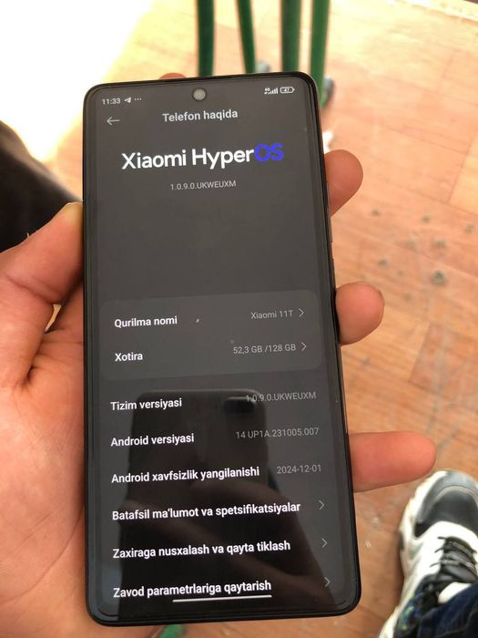 Telga javob ozim ishlatganman XIYOMI 11 T