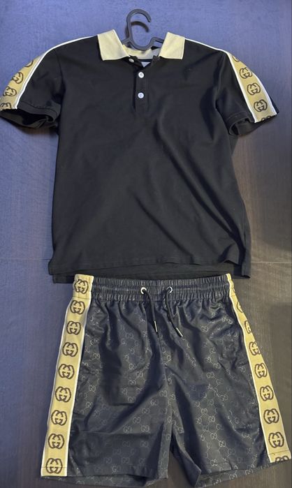 Compleu Gucci Polo Interlocking G Stripe