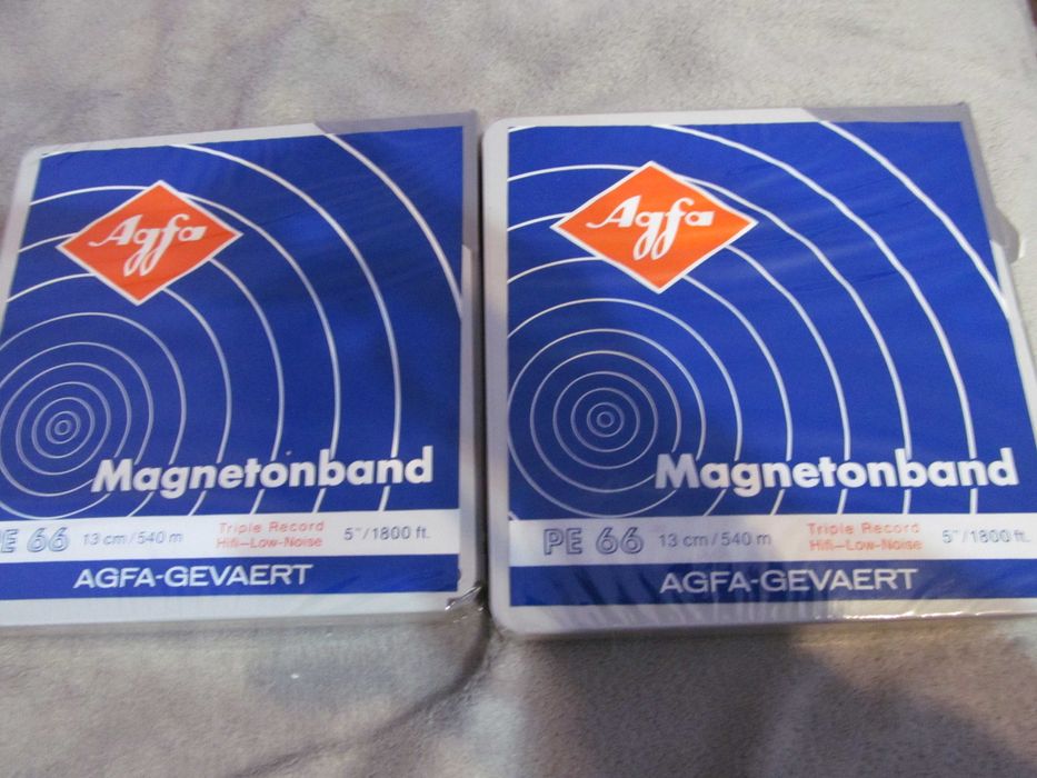 AGFA PE 66 banda de magnetofon  , sigilata , 2 buc.
