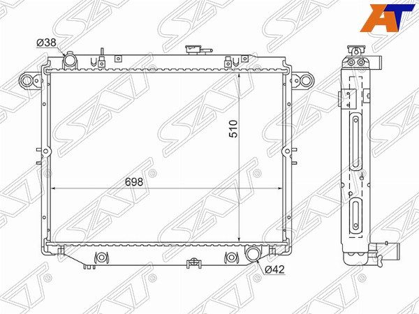 Радиатор Toyota Land cruiser