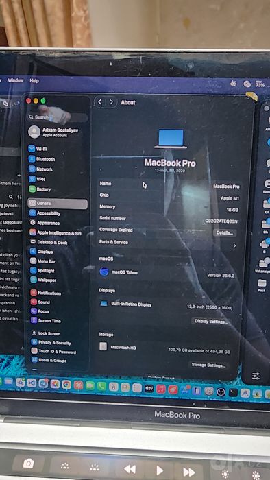 Macbook pro m1  16 GB 512 GB