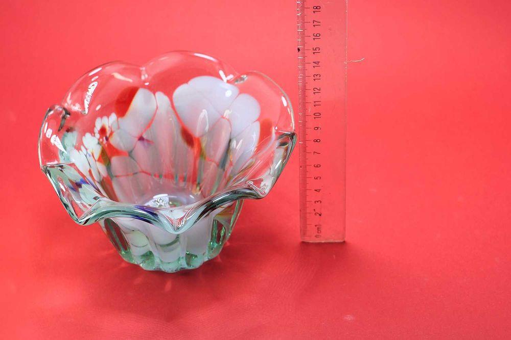 #Конфетница из цветного стекла - Вазочка под сладости времен СССР