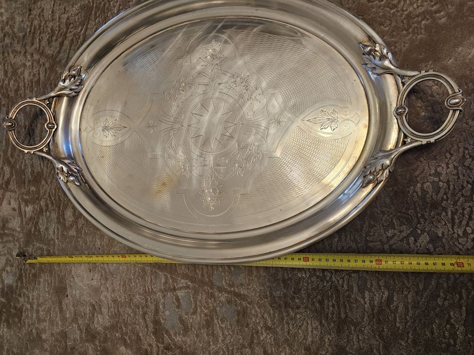 Tava alpaca argintata