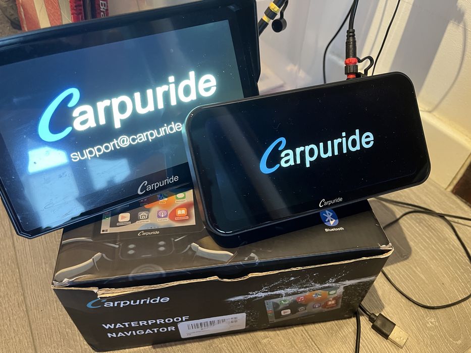 Navi moto 2 x Carpuride 702 + 502 controller CarPlay/Android