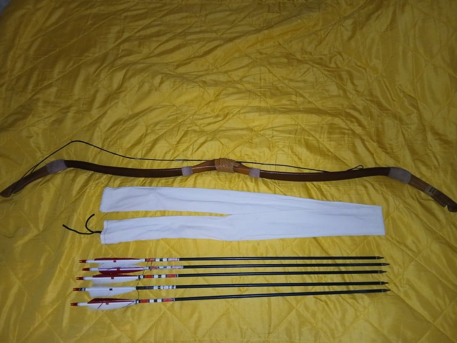 Уникален! Традиционен лък рикърв 26 инча, 28 либри