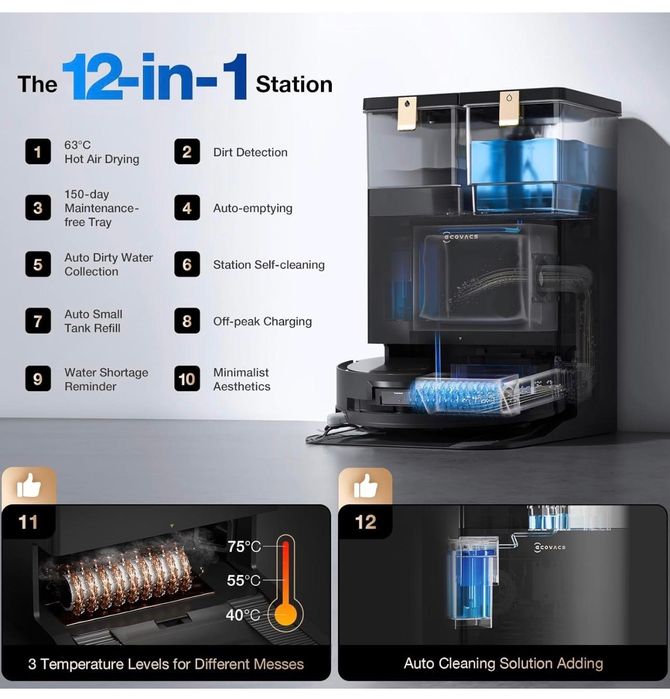 Aspirator Robot și Mop Ecovacs Deebot X8 Pro Omni Sigilat