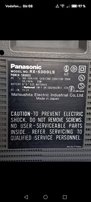 Radiocasetofon Panasonic original că Nou