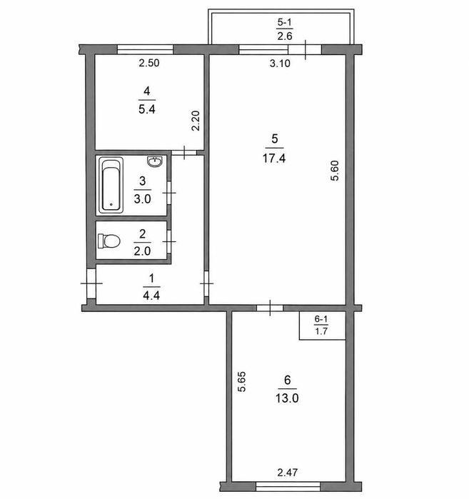 Продажа 2-комнатной квартиры