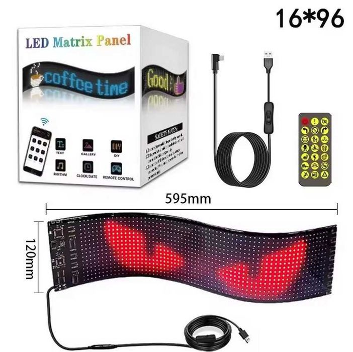 1бр. Светещи LED очи за предно стъкло, дяволски очи Devil Eyes 60/12см