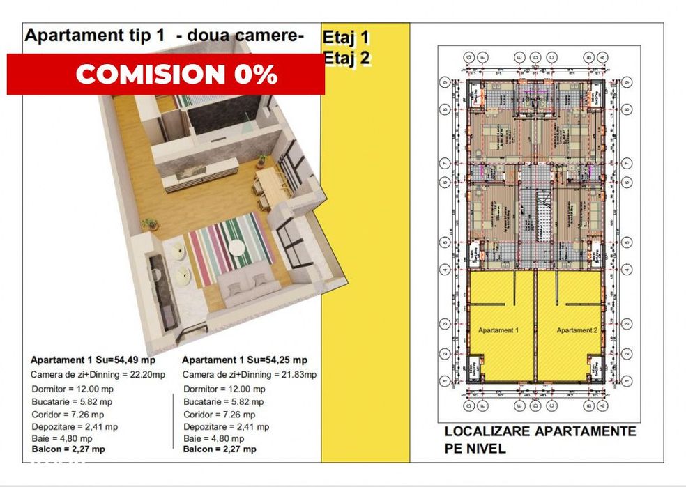 IMI Residence - Comision 0 - Apartament cu 2 camere, 55 mp - loc parca