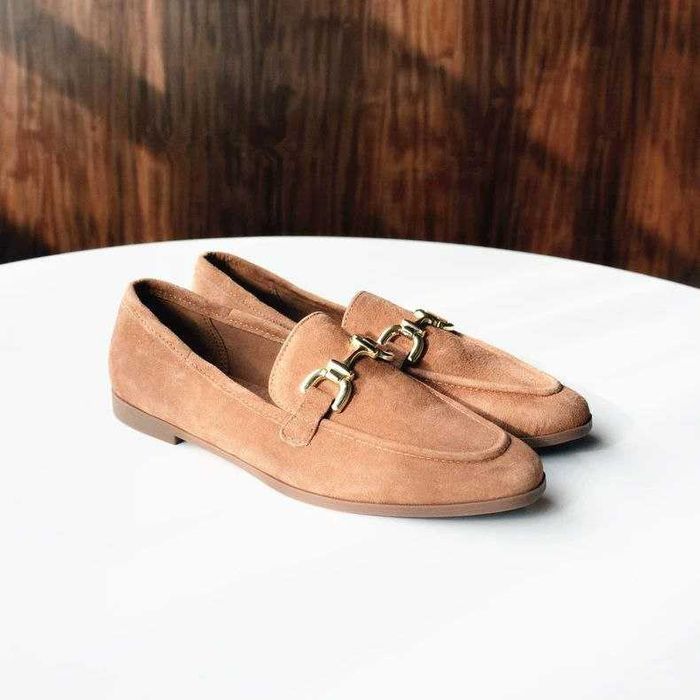 Noviye tufli/makasiny iz natural'noy zamshi