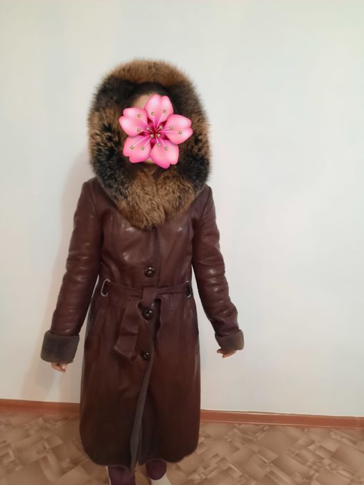 Зимний дубленка кожанный