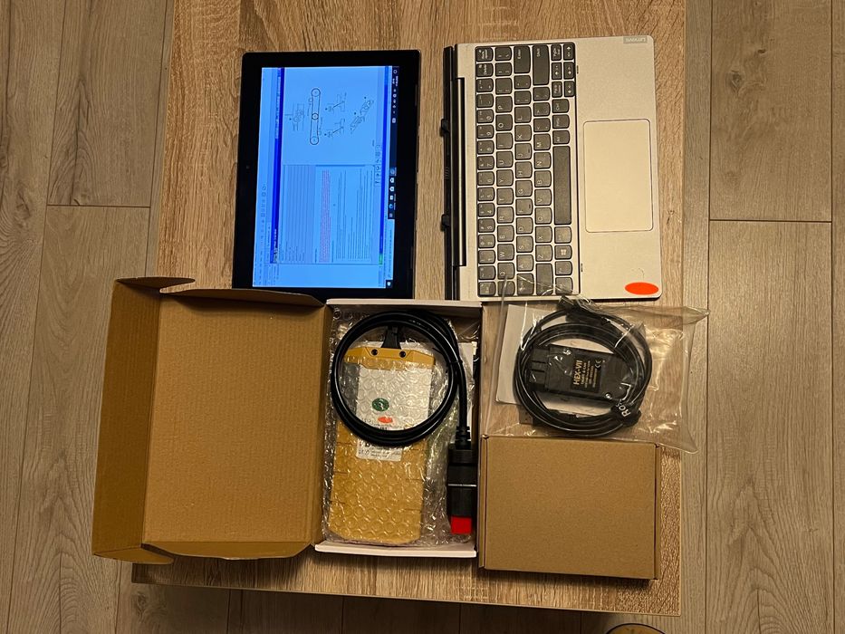 Kit tableta / laptop  Lenovo D330 + tester / diagnoză delphi 2021 + VCDS 2025