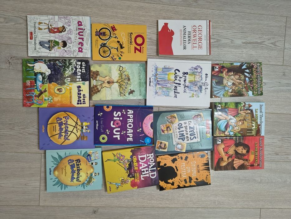 Mega pachet 55 cărți copii, bibliografie școlară și Editura Arthur