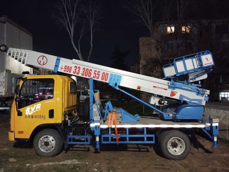 AVTOLIFT 32 metr yuklarni yuqori qavatlarga chiqarish (MOBILNIY LIFT)