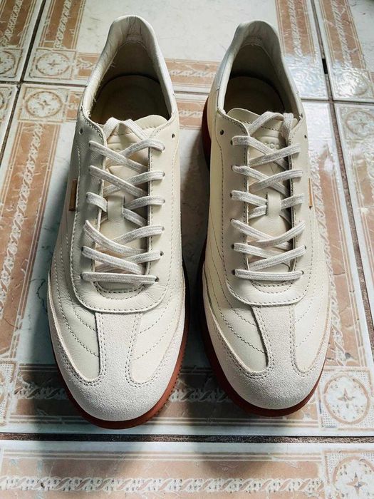 Pantofi dama ECCO Soft 11W Lace Sneaker (Beige)