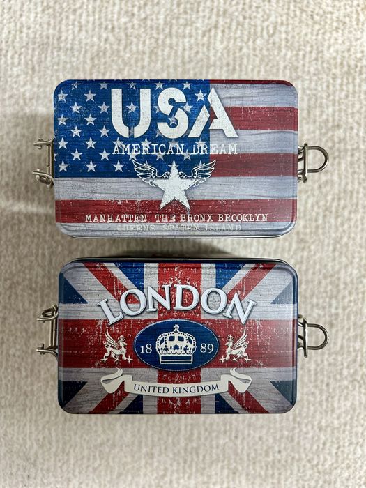 Cutii depozitare/decor din tabla_USA/America/London/Londra/Union Jack