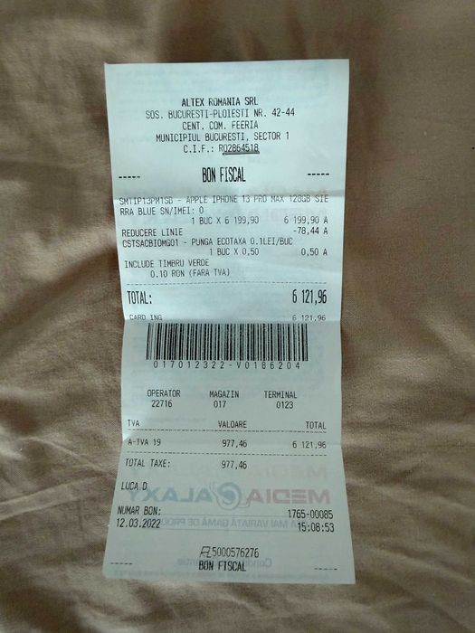 iPhone 13 Pro Max, Albastru, 128GB