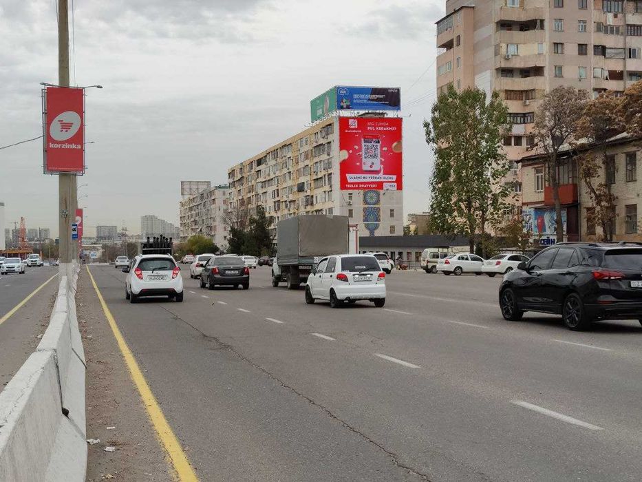 Toshkent shaxrida tashqi reklama xizmatlari. Наружная реклама Ташкент.
