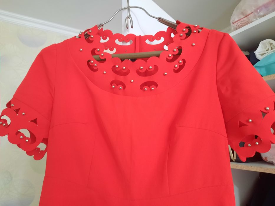 Платье вечернее красное в пол