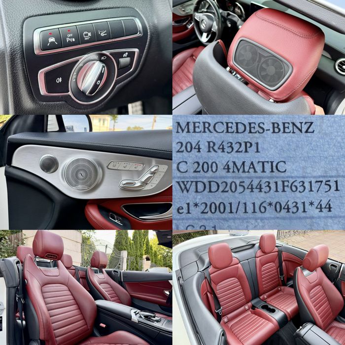 • Mercedes C Classe 2018 •  C200 4 Matic CABRIO / Extra full / Burmester / Soft Top Visiniu • Parc Auto / Rate / Garantie •