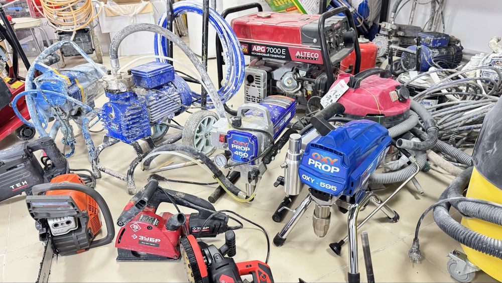 Аренда краскопульт, шпаклевка, левкас