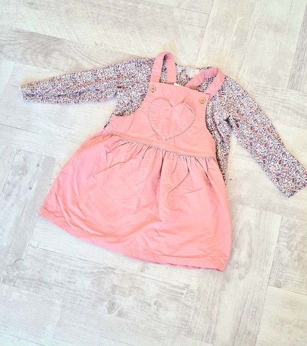 Sarafan rochie salopetă ,cardigan, bluza toamnă GEMENE marimea 98-104