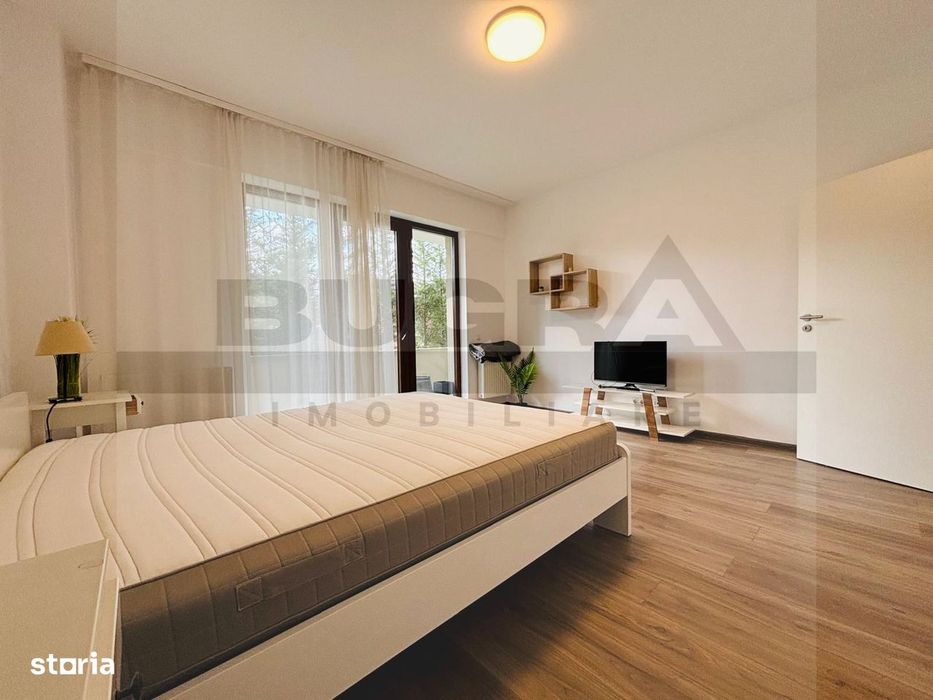 Apartament tip studio - finisat, mobilat, parcare, terasa, Luminia