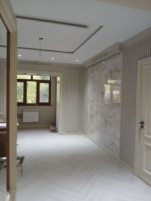 Фасад травертин, атаченто, эммулция краска