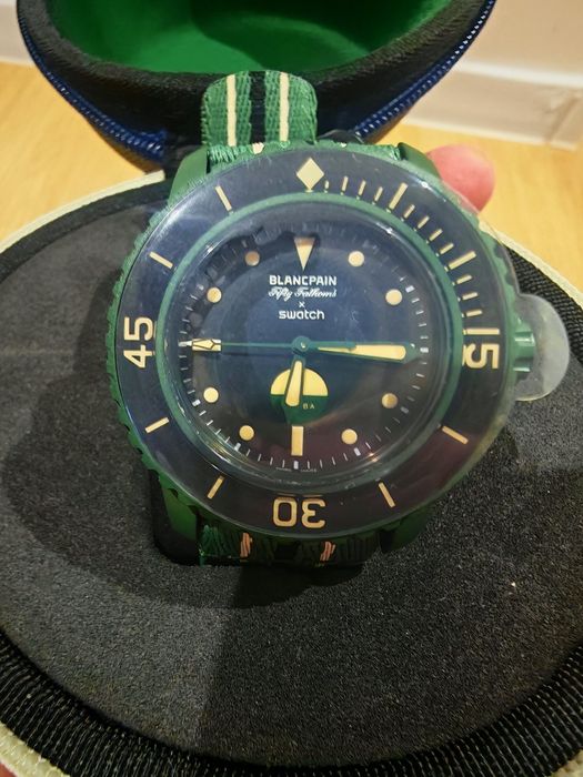 Ceas Blancpain x Swatch Green Abyss
