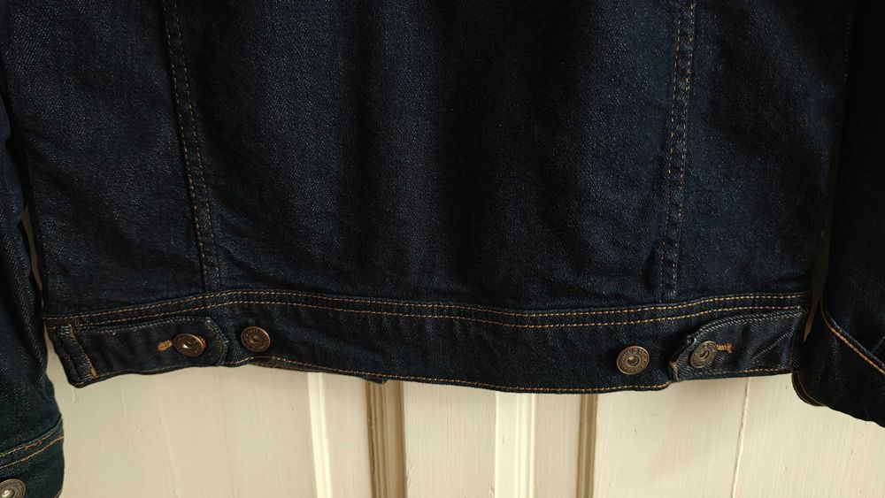 Jacheta Zara Man - geaca blugi barbati denim albastra - Marimea M / 40