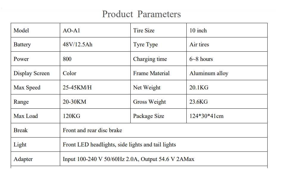Електрически скутер/тротинетка AOKDA A1 800W 12.5AH