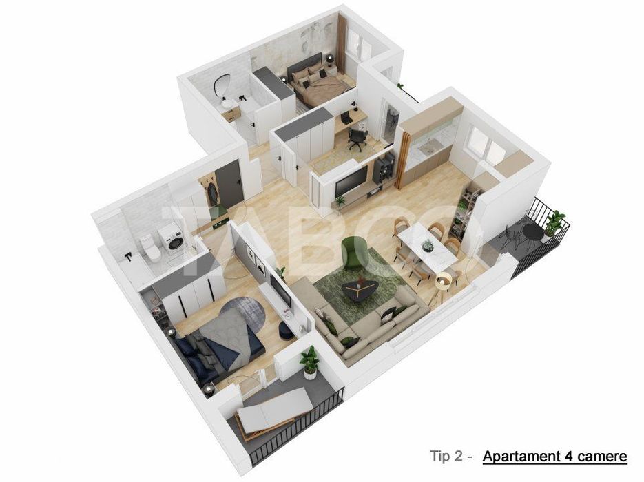 COMISION 0 Apartament 91 mp 4 camere si LOC PARCARE Doamna Stanca