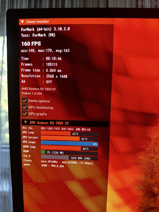 Placa video AMD RX 7800 XT 16Gb