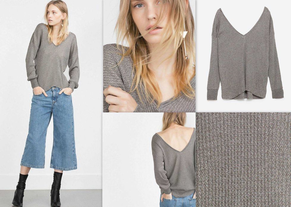 Bluza / Pulover ZARA cu decolteu în V dublu