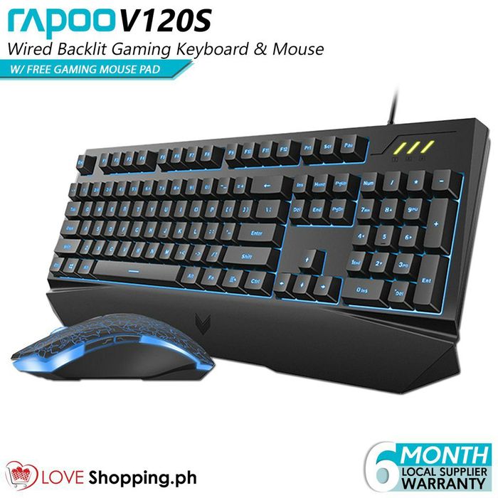 Rapoo V120S (2в1) Игровая Мембраная клавиатура и мышка/мышь СКИДКА