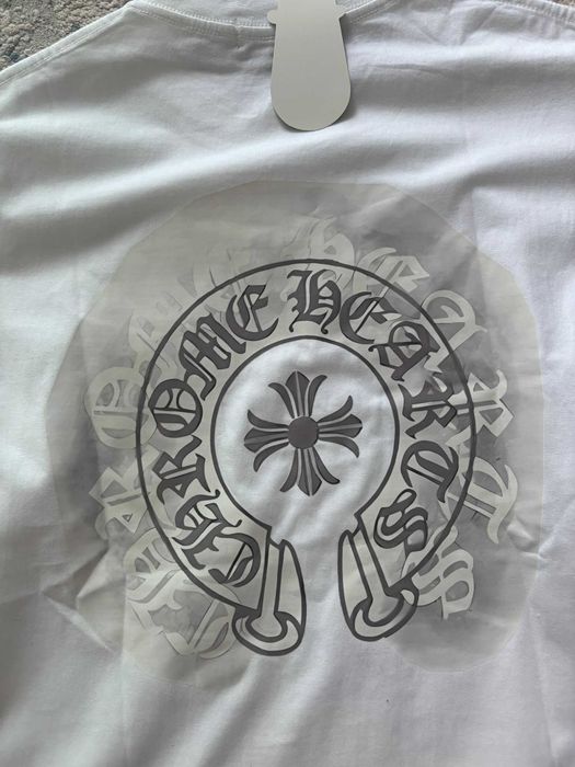 tricou alb chrome hearts