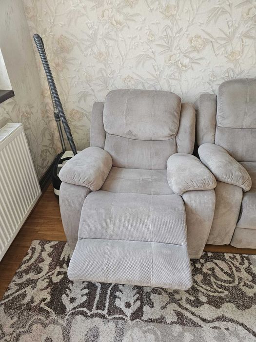 Canapea + Fotoliu Nole Mobexpert Recliner Manual Stare Excelenta 2025