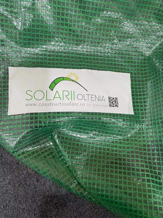 Solar gradina cu schelet metalic 8 x 3 m cu ferestre de aerisire