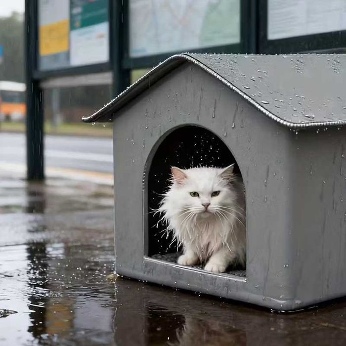 Външна водоустойчива къща за домашни любимци, кучета и котки, зимна