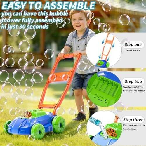 Нова Автоматична машина за сапунени балони мехурчета детска косачка синя играчка дете