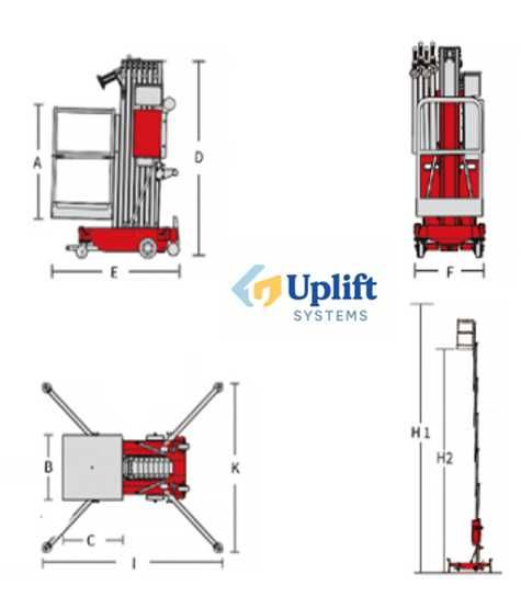 Лифт, Одномачтовая вертикальная подъёмная платформа,свыдвижнымиопорами