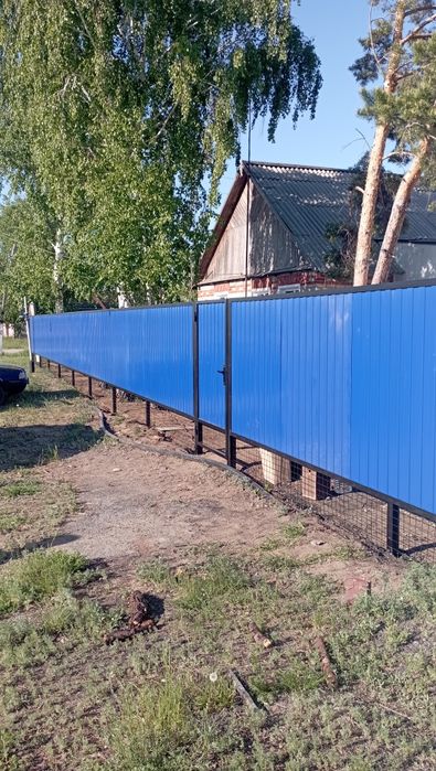 Забор,ворота,теплицы.