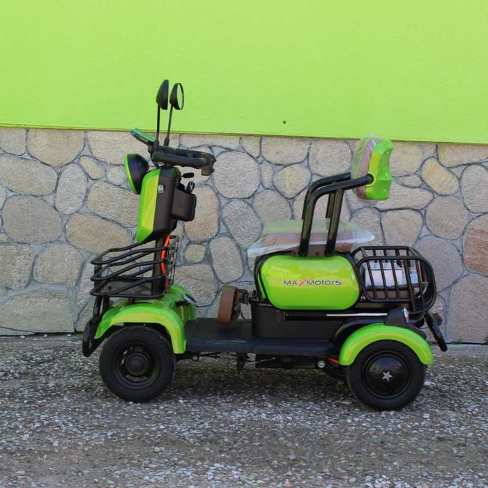 Мини триместна електрическа четириколка MaxMotors A9 GREEN, 1500W