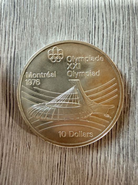 10 dolari canadieni din argint editia 1976 la jocurile olimpice de vara de la Montréal