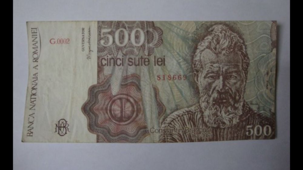 Cinci sute lei constantin brancusi 1991